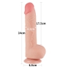 Реалистичный фаллос на присоске Sliding Skin Dual Layer Dong, 24 см, Ø 4,3 см