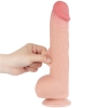 Реалистичный фаллос на присоске Sliding Skin Dual Layer Dong, 24 см, Ø 4,3 см