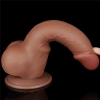 Реалистичный фаллос мулат на присоске Sliding Skin Dual Layer Dong, 19,5 см, Ø 3,6 см