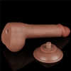 Реалистичный фаллос мулат на присоске Sliding Skin Dual Layer Dong, 19,5 см, Ø 3,6 см