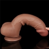 Реалистичный фаллос мулат на присоске Sliding Skin Dual Layer Dong, 24 см, Ø 4,3 см