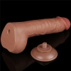 Реалистичный фаллос мулат на присоске Sliding Skin Dual Layer Dong, 24 см, Ø 4,3 см