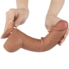 Реалистичный фаллос мулат на присоске Sliding Skin Dual Layer Dong, 24 см, Ø 4,3 см