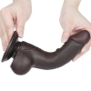 Реалистичный фаллос черного цвета на присоске Sliding Skin Dual Layer Dong, 19,5 см, Ø 3,6 см