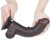 Реалистичный фаллос черного цвета на присоске Sliding Skin Dual Layer Dong, 20,8 см, Ø 4 см