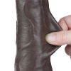 Реалистичный фаллос черного цвета на присоске Sliding Skin Dual Layer Dong, 22 см, Ø 4,3 см