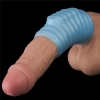 Насадка с вибрацией Wave Knights Ring, голубая, Ø 3,7 см