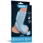 Насадка с вибрацией и бандаж на мошонку Vibrating Ridge Knights Ring, Ø 3,8 - 4,8 см