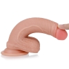 Реалистичный фаллоимитатор на присоске с мошонкой Dual-Layered Silicone Cock 18 см, Ø 3,5 см