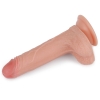 Реалистичный фаллоимитатор на присоске с мошонкой Dual-Layered Silicone Cock 18 см, Ø 3,5 см