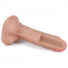 Реалистичный фаллоимитатор на присоске с мошонкой Dual-Layered Silicone Cock 18 см, Ø 3,5 см