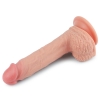 Фаллос на присоске с мошонкой Dual-layered Silicone Dildo 22 см, Ø 3,8 см
