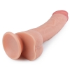 Фаллоимитатор на присоске с мошонкой телесный Dual-Layered Silicone Dildo 21 см, Ø 3,8 см