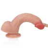 Фаллоимитатор на присоске с мошонкой телесный Dual-Layered Silicone Dildo 21 см, Ø 3,8 см