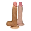 Фаллоимитатор мулат на присоске с мошонкой in Dual layered Liquid Silicone Nature Cock 20,5 см, Ø 3,5 см