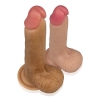 Фаллоимитатор мулат на присоске с мошонкой in Dual layered Liquid Silicone Nature Cock 20,5 см, Ø 3,5 см