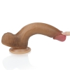 Фаллоимитатор мулат на присоске с мошонкой in Dual layered Liquid Silicone Nature Cock 20,5 см, Ø 3,5 см