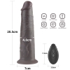 Двухслойный перезаряжаемый ротатор на присоске Platinum Silicone, 20,5 см, Ø 4,8 см