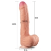 Фаллоимитатор Dual Layer Platinum Silicone Cock, 28 см, Ø 5,3 см