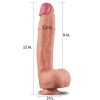 Фаллоимитатор Dual Layer Platinum Silicone Cock, 30,5 см, Ø 5,8 см