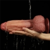 Фаллоимитатор Dual Layer Platinum Silicone Cock, 24,5 см, Ø 6-7 см