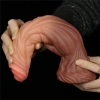 Фаллоимитатор с градиентом и ярким рельефом Platinum Silicone Cock 24,5 см, Ø 6,3 см