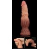 Фаллоимитатор с градиентом и ярким рельефом Platinum Silicone Cock 24,5 см, Ø 6,3 см