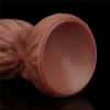 Фаллоимитатор с градиентом и ярким рельефом Platinum Silicone Cock 24,5 см, Ø 6,3 см