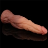 Фаллоимитатор с градиентом и ярким рельефом Platinum Silicone Cock 24,5 см, Ø 6,3 см