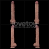 Гибкий фаллоимитатор с хребтом Silicone Cock XXL 37,5 см, Ø 6 см