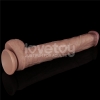 Гибкий фаллоимитатор с хребтом Silicone Cock XXL 37,5 см, Ø 6 см