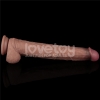 Гибкий фаллоимитатор с хребтом Silicone Cock XXL 37,5 см, Ø 6 см