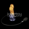 Надувной фаллоимитатор для фистинга со съемной грушей Dual Density Silicone Inflatable Dildo, 21 см, Ø 5 см