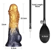 Надувной фаллоимитатор для фистинга со съемной грушей Dual Density Silicone Inflatable Dildo, 21 см, Ø 5 см
