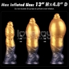 Надувной фаллоимитатор для фистинга со съемной грушей Dual Density Silicone Inflatable Dildo, 25 см, Ø 5,6 см