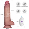 Перезаряжаемый вибратор Sliding Skin Pro II, телесный, 21,5 см, Ø 4,5 см