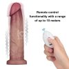 Перезаряжаемый вибратор без мошонки Sliding Skin Pro II, телесный, 22,7 см, Ø 4,5 см