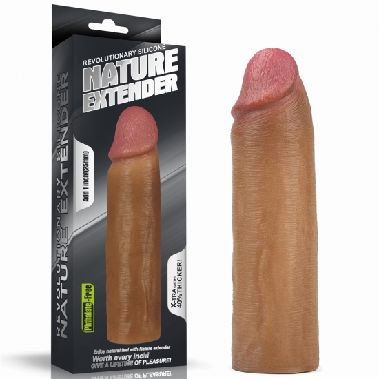 Насадка на пенис Nature Extender мулат плюс 3,5 см 16,5 см, Ø 4,5 см
