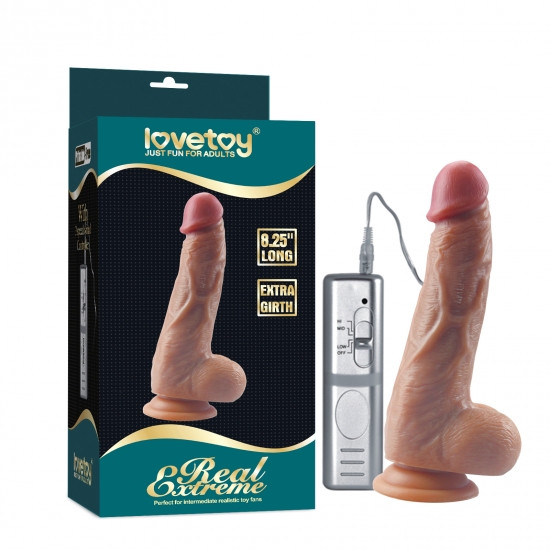 Реалистичный вибратор на присоске Real Extreme Extra Girth 21 см, Ø 4,5 см