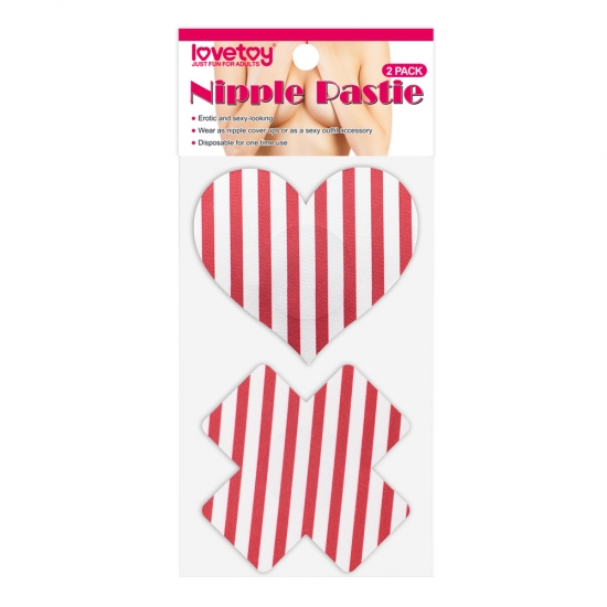 Набор дерзких пэстисов для груди Cross and Heart Nipple Pasties