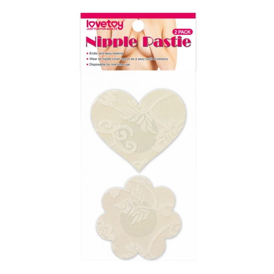 Набор кружевных пэстисов для груди Lace Heart and Flower Nipple Pasties
