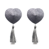 Обворожительные пэстисы в форме сердец с кисточками Reusable Glitter Heart Tassel Nipple Pasties