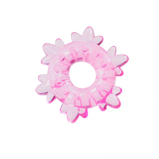 Кольцо эрекционное розового цвета "Heavy Cock Ring- Ice Flower"