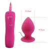 Анальная вибропробка «Large Anal Plug», розовая, 9,5 см, Ø 5,2 см