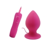 Анальная вибропробка «Mega Anal Plug», розовая, 13 см, Ø 7,2 см