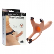 Реалистичный фаллопротез из силикона Silicone Curved Dong, 14,5 см, Ø 3,5 см