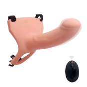 Реалистичный фаллопротез с вибрацией Silicone Curved Dong, 17 см, Ø 4 см