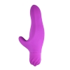 Вибратор с клиторальным стимулятором, 12 см, Ø 2,8 см, пурпурный