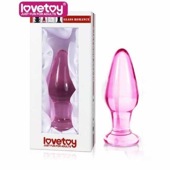 Анальная пробка из стекла прозрачная Glass Romance, 10 см, Ø 3,8 см