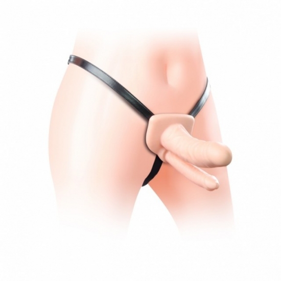 Фаллопротез для двойного проникновения Unisex Hollow Double Penetrator, 16 см, Ø 4 см